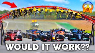 I Built a Rollercoaster ON an F1 Track!