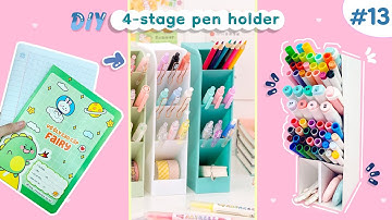 Quyensachnho | Cách Làm Ống Cắm Bút từ Bìa Vở Ô Ly | DIY  Pen Holder from a Student