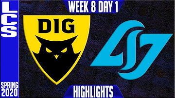 DIG vs CLG Highlights | LCS Spring 2020 W8D1 | Dignitas vs Counter Logic Gaming