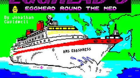 REVIEW OF EGGHEAD ROUND THE MED (SPECTRUM 128K/ZX VEGA, CRONOSOFT, 2008)