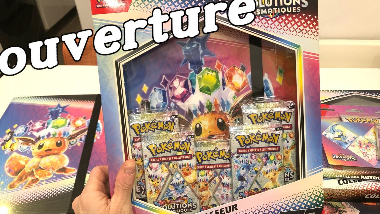 MA PREMIERE OUVERTURE Pokemon série EV8.5 EVOLUTIONS PRISMATIQUES COFFRET CLASSEUR