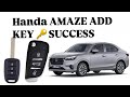 Honda amaze key success all key lost and add key 🤩👍🏻#honda  #amaze #key #keyprogramming #carkey