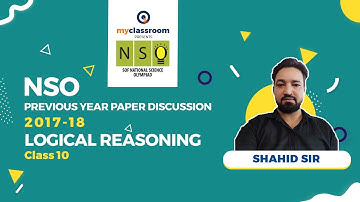 NSO Class 10th Logical Reasoning Previous Year Paper 2017-18 | #nso