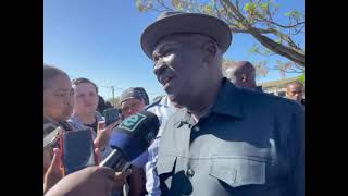 Minister of Police, General Bheki Cele during his visit to the Northern Areas of Gqeberha.