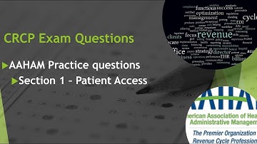 CRCP Section 1 Patient Access 30 Practice Exam (Part 1)