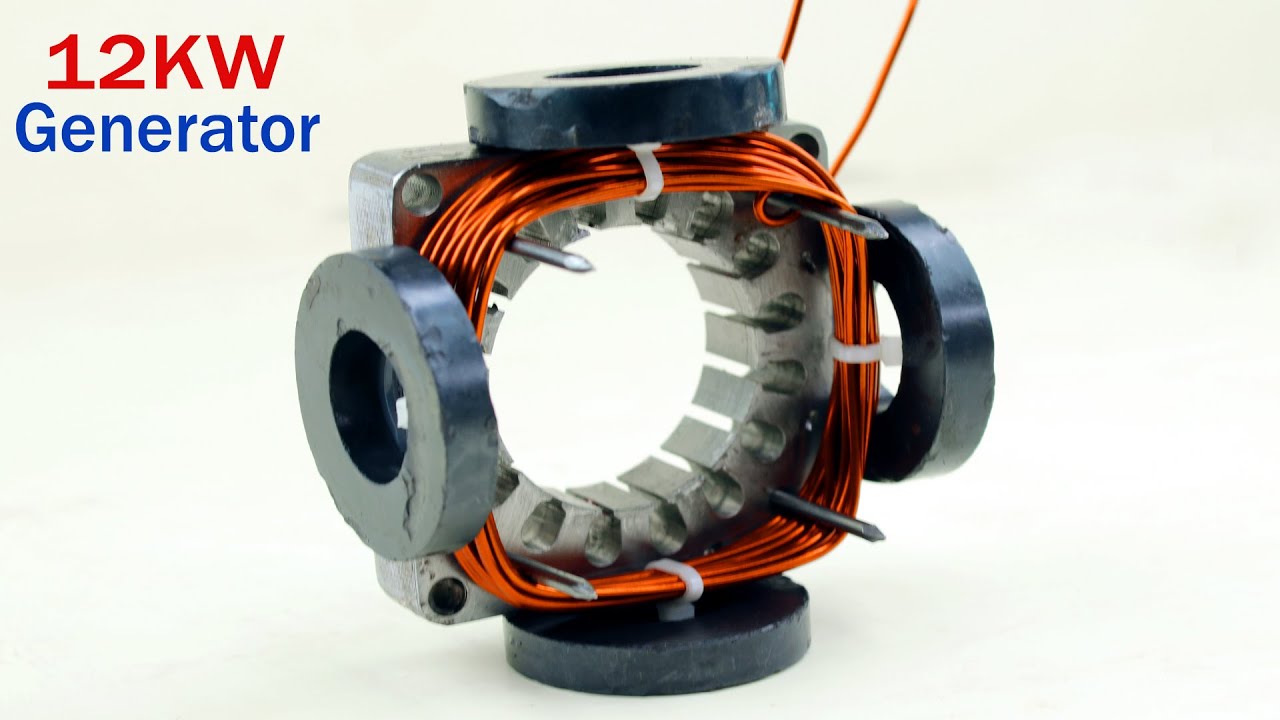 100 Copper Coil Free Electricity 220V Generator motor 12000W Capacitor Free Energy Power