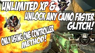 Black Ops 2 Unlimited Xp & Unlock Any Camo Glitch Only Using One Controller Method All Xp Sticks