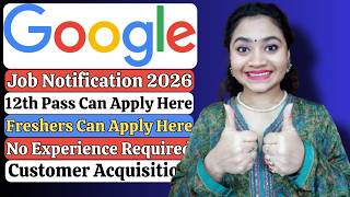 Google Job Notification For 12th Pass Students| Latest Job Updates| Jobs For Freshers| Daily Jobs.