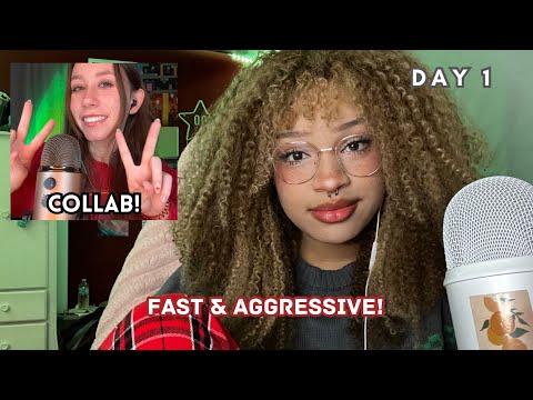 ASMR Fast and Aggressive Mouth Sounds ft. @dakotabasmr  Day 1 Christmas Collab