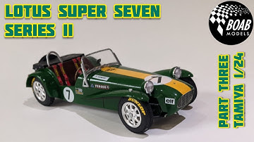 New Tamiya Lotus Super 7 series II - Part 3 - 1/24 model - decals and final assembly