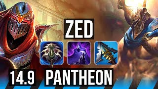 ZED vs PANTHEON (MID) | 67% winrate, 8/2/6, Dominating | EUW Grandmaster | 14.9