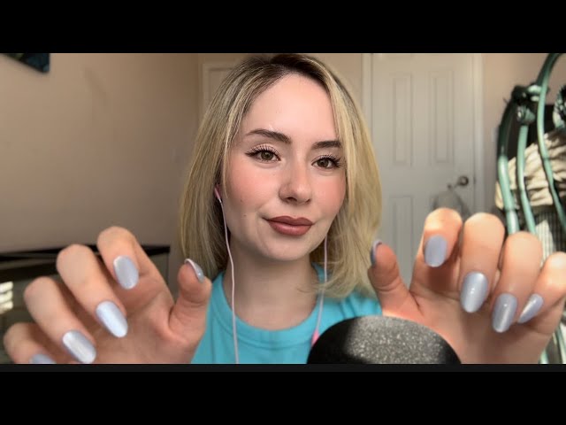 Asmr mouth sounds & tapping w/ long nails (very gentle)