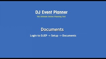 DJ Event Planner Document Templates