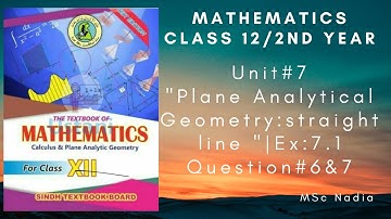Exercise  7.1 2nd year mathematics | class 12 exercise 7.1 | ex 7.1 q6 & q7 | class 12 maths