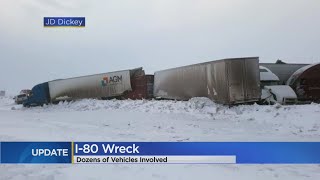 Dozens Of Semis, Vehicles Involved In Pileup On Interstate 80 In Wyoming