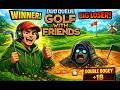 Golf with friends, but my friends a cheater!