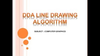 DDA Line Drawing Algorithm