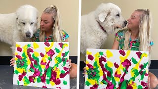 DOG MAKES INCREDIBLE ABSTRACT PAINTING!