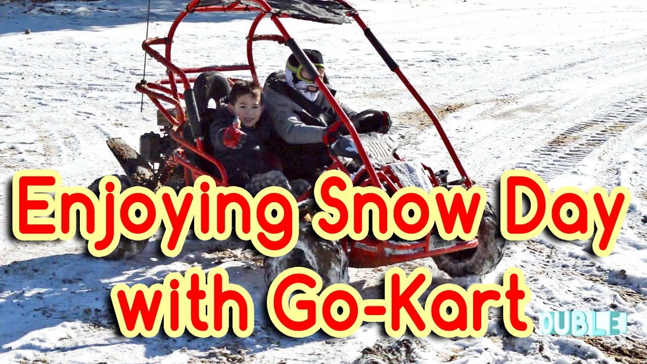 Kids Enjoying Snow Day with GoKart YouTube