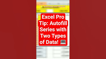 Excel Pro Tip: Autofill Series with Two Types of Data! 💻 #excel #shorts #viral