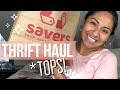 Thrift Shopping For Tops | Savers Try On Haul | Thrift Store Tops Haul