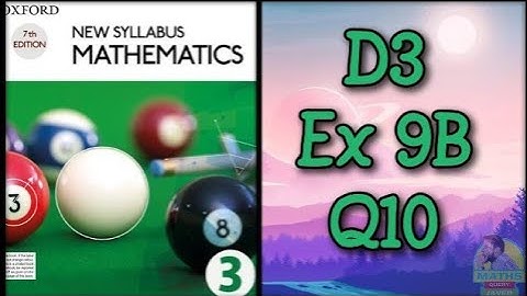 Q10 || Ex 9B || D3 || Bearings || NSM 7th edition