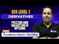 CFA Level 1 Pricing and Valuation of Options | Derivatives | One Shot | FREE Foundation Batch 🎯