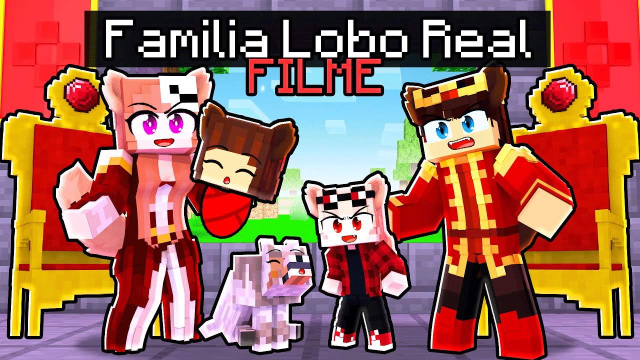 O FILME - LAYSA tem UMA FAMÍLIA de LOBO REAL no MINECRAFT!