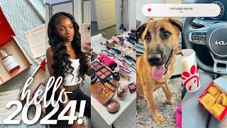 vlog: HELLO 2024! | new year reset, deep clean + organizing, storytime, life update, planning + more