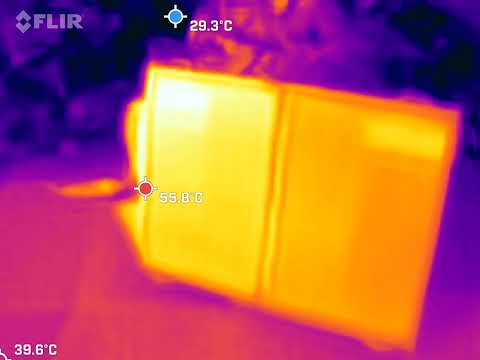 Using my FLIR thermal infrared camera to examine my portable solar panels for energy harvesting.