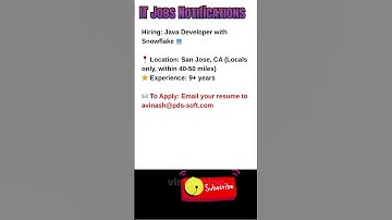 Java Developer Job in San Jose, CA Oct 4, 2025