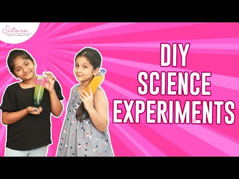 Aadya & Sitara DIY Science Experiments | Kid Friendly Science Experiments | Making A Lava Lamp | A&S