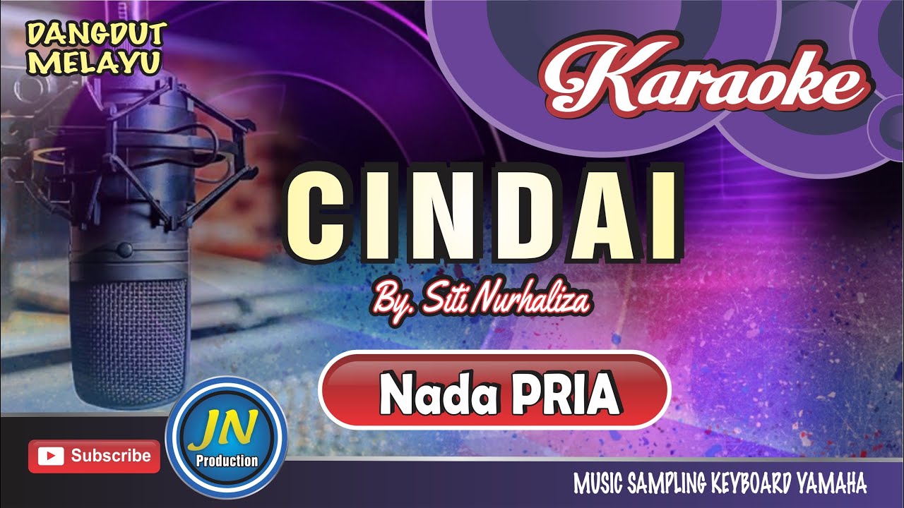Cindai_Karaoke Lagu Melayu_Music Keyboard🔰Nada Pria🔰By Siti Nurhaliza