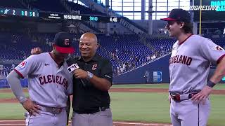 071226 - CLE vs MIA - Rocchio and DeLauter Postgame On-Field Interview