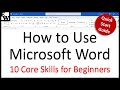 How to use microsoft word 10 skills in 10 minutes