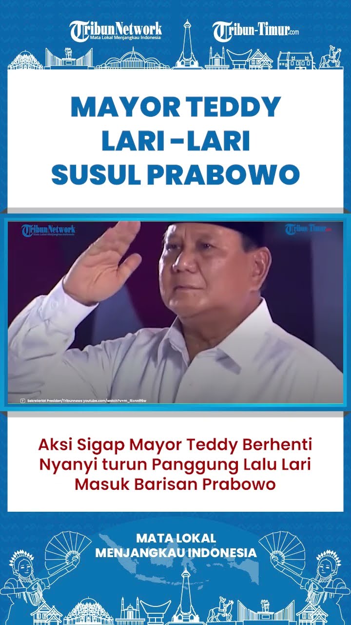 SHORT | SIGAP Mayor Teddy dari Berhenti Nyanyi, Turun Panggung Lalu Lari Masuk Barisan Prabowo