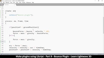 LScript Tutorial | Part 9 - Bouncing Ball | How to make plugins for lightwave 3D