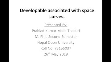 Developable associated with space curves