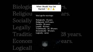 Marriage Age: Logic vs Society vs Reality 🧠