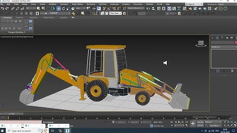 3dsMax Tutorials, Tutorial on 3D Modeling a JCB Construction Machine from Scratch in 3dsmax. Part 16