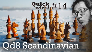⚡ Quick Wins #14 | CRUSH Qd8 Scandinavian in 10 moves! ❄️❄️