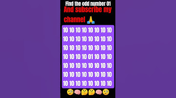 Find the odd number 01 and subscribe my channel 🙏🥺🙏 #trending #quiz #viralvideo @quiz_tester_01