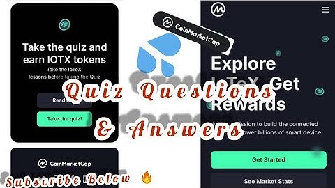 5,000,000 IoTeX Coinmarketcap Quiz Answers And Questions - IOTeX Learn & Earn Airdrop - IOTX Tokens
