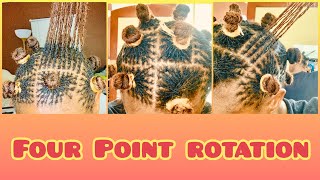 How To Self Retighten DIY Microlocs/Sisterlocks In Real Time // 4 Point Rotation