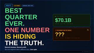 Microsoft Just Had Its Best Quarter Ever. One Number Is Hiding What Actually Happened.