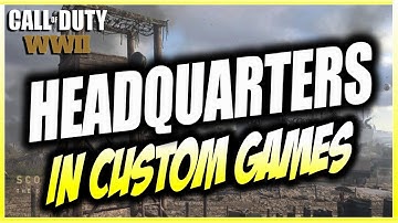 COD WW2 GLITCHES *NEW* HEADQUARTERS MAP IN CUSTOM GAMES AFTER PATCH (WW2 GLITCHES)