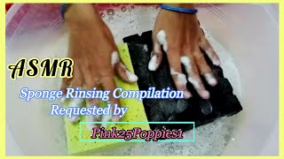 (Compilation) Sponge Rinsing Asmr Triggers | Oddly Satisfying Sponge Squeezing Asmr Sleep Aid