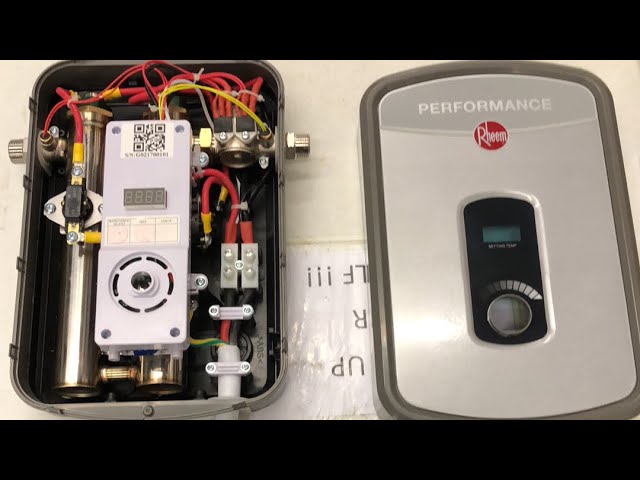 RHEEM Tankless Electric Water Heater RTEX-13 Performance Check - YouTube