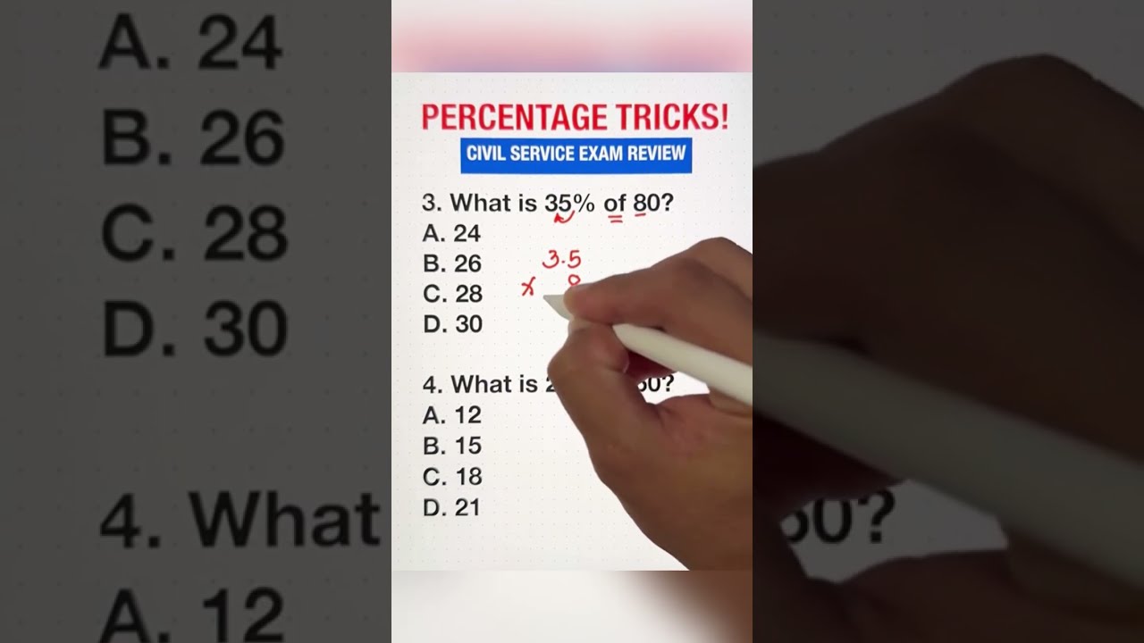 Percentage Tricks For Your Civil Service Exam Civilserviceexam Cse