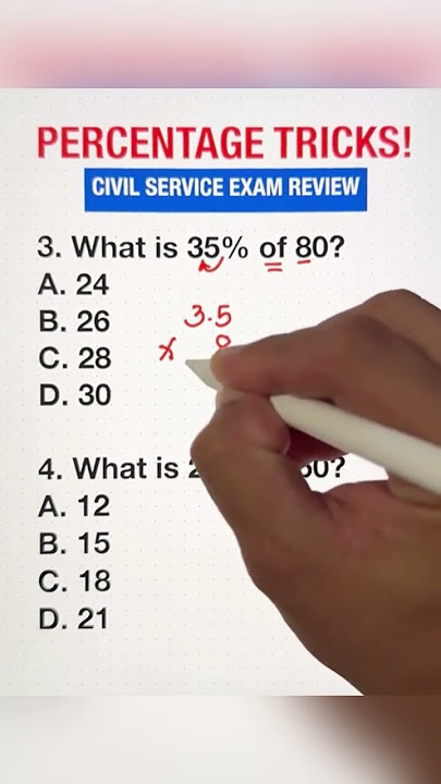 Percentage Tricks for your Civil Service Exam! #civilserviceexam #cse